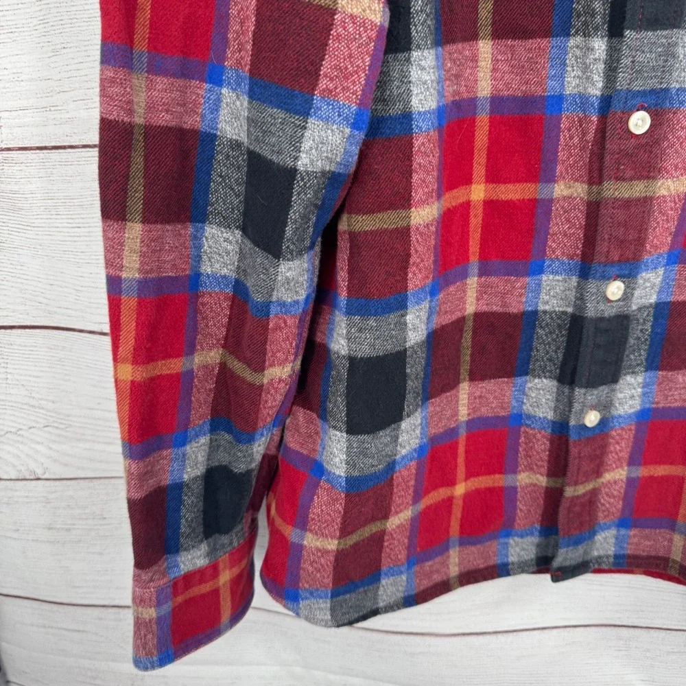 The North Face Flannel Shirt Plaid Button Up Long Sleeve Mens Large‎ Casual